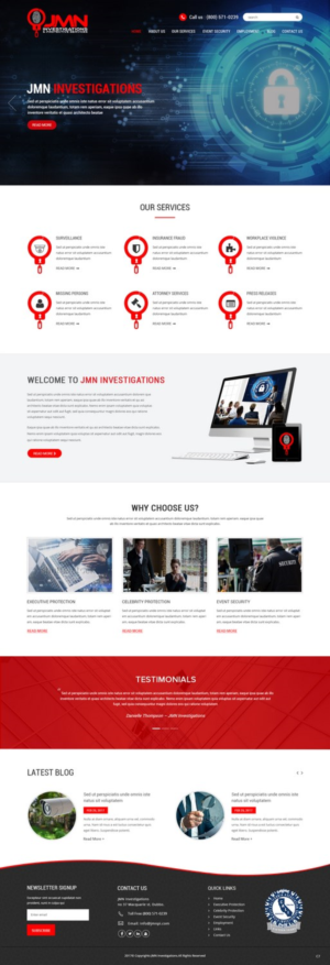 Web Design by pb for JMN Investigations | Design: #15176523