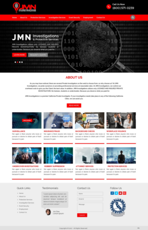 Web Design by pb for JMN Investigations | Design: #15176526
