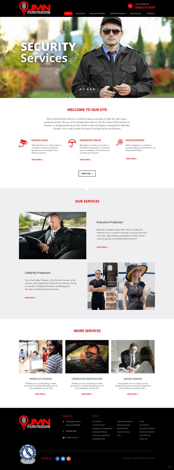 Web Design by pb for JMN Investigations | Design #15177790