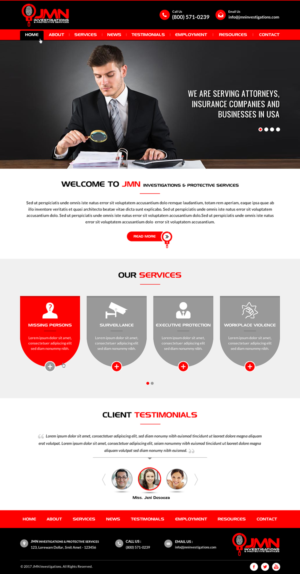 Web Design by Sbss for JMN Investigations | Design: #15176567