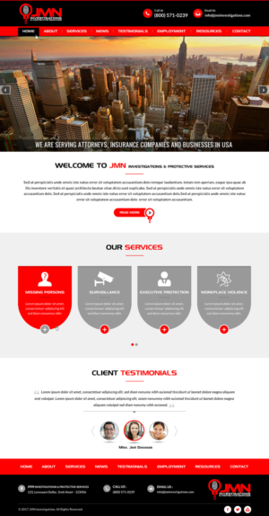 Web Design by Sbss for JMN Investigations | Design: #15176568