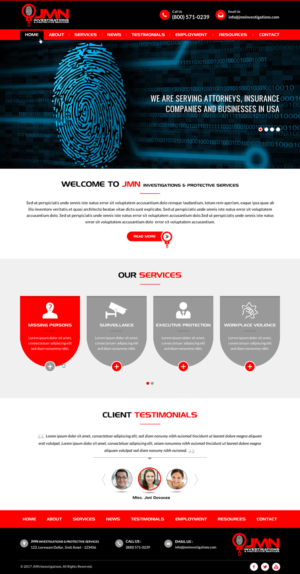 Web Design by Sbss for JMN Investigations | Design: #15176569