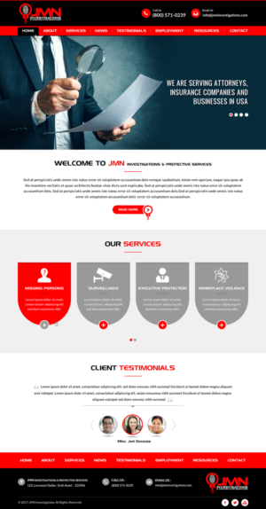 Web Design by Sbss for JMN Investigations | Design: #15176570