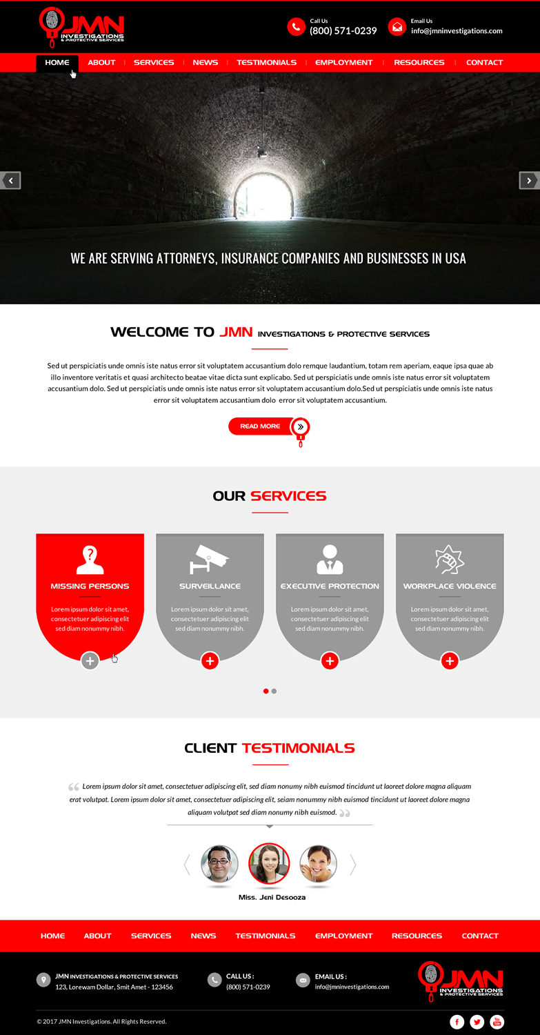 Web Design by Sbss for JMN Investigations | Design #15176756