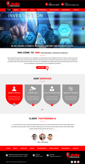 Web Design by Sbss for JMN Investigations | Design: #15176757