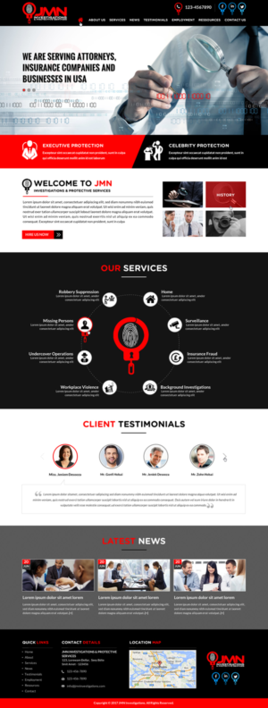 Web Design by Sbss for JMN Investigations | Design: #15176758