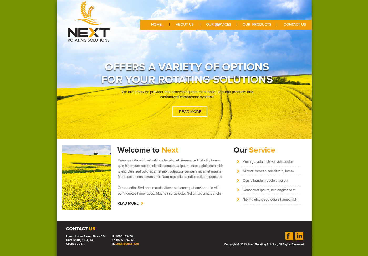 Web Design by weathered83 for next rotating solutions | Design #2638027