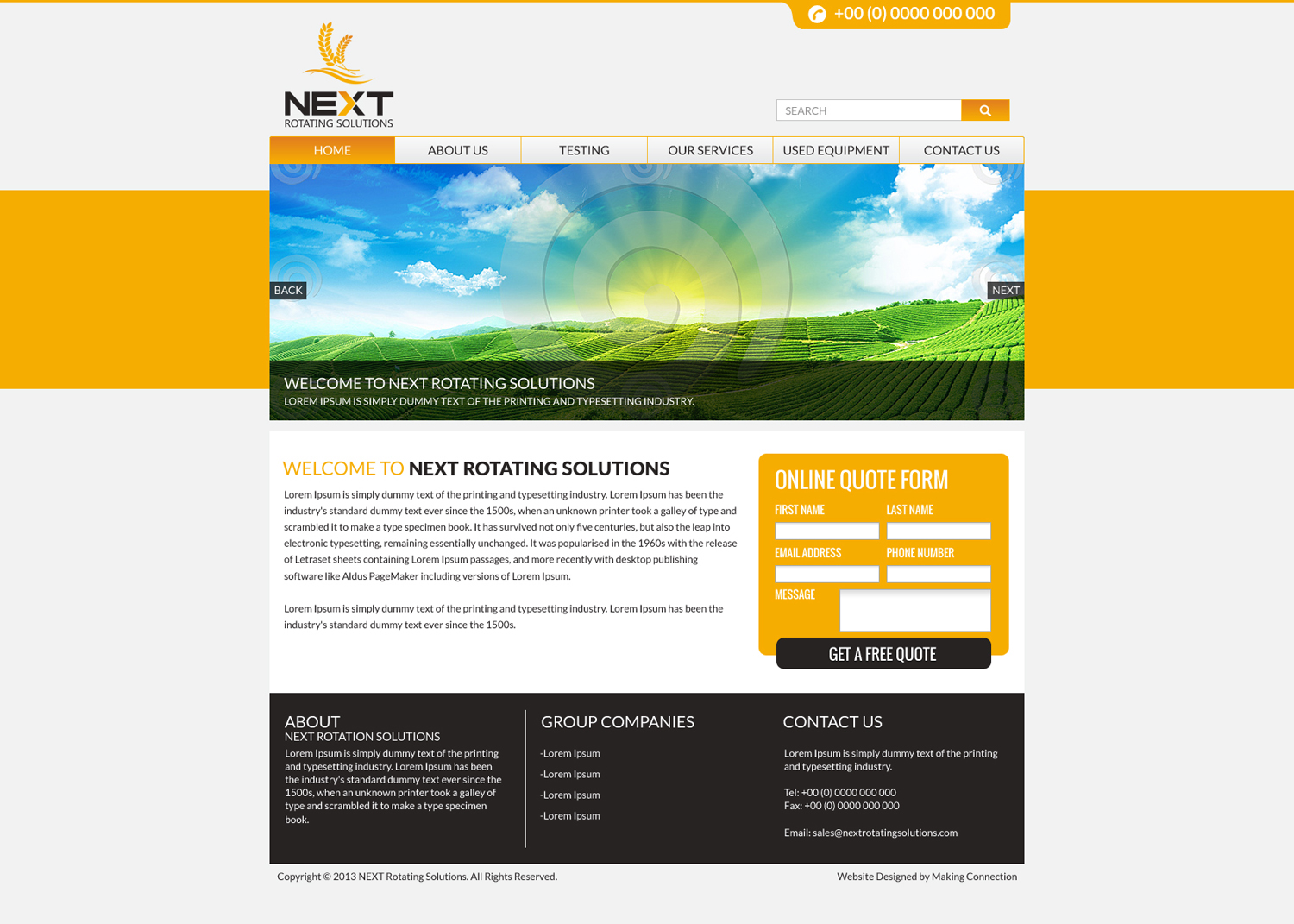 Diseño Web por Impressive Sol para next rotating solutions | Diseño #2592020