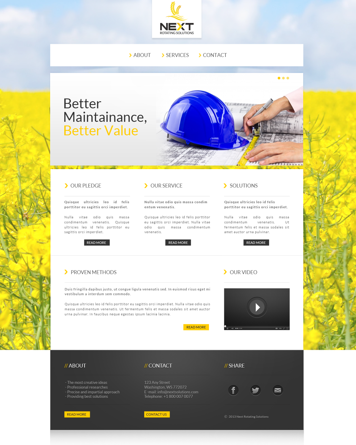 Web Design by aaronik for next rotating solutions | Design #2621142