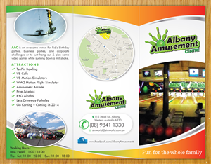 Folded A4 Full Colour Brochure - Amusement & Bowling Centre | Brochure Design by Sbss