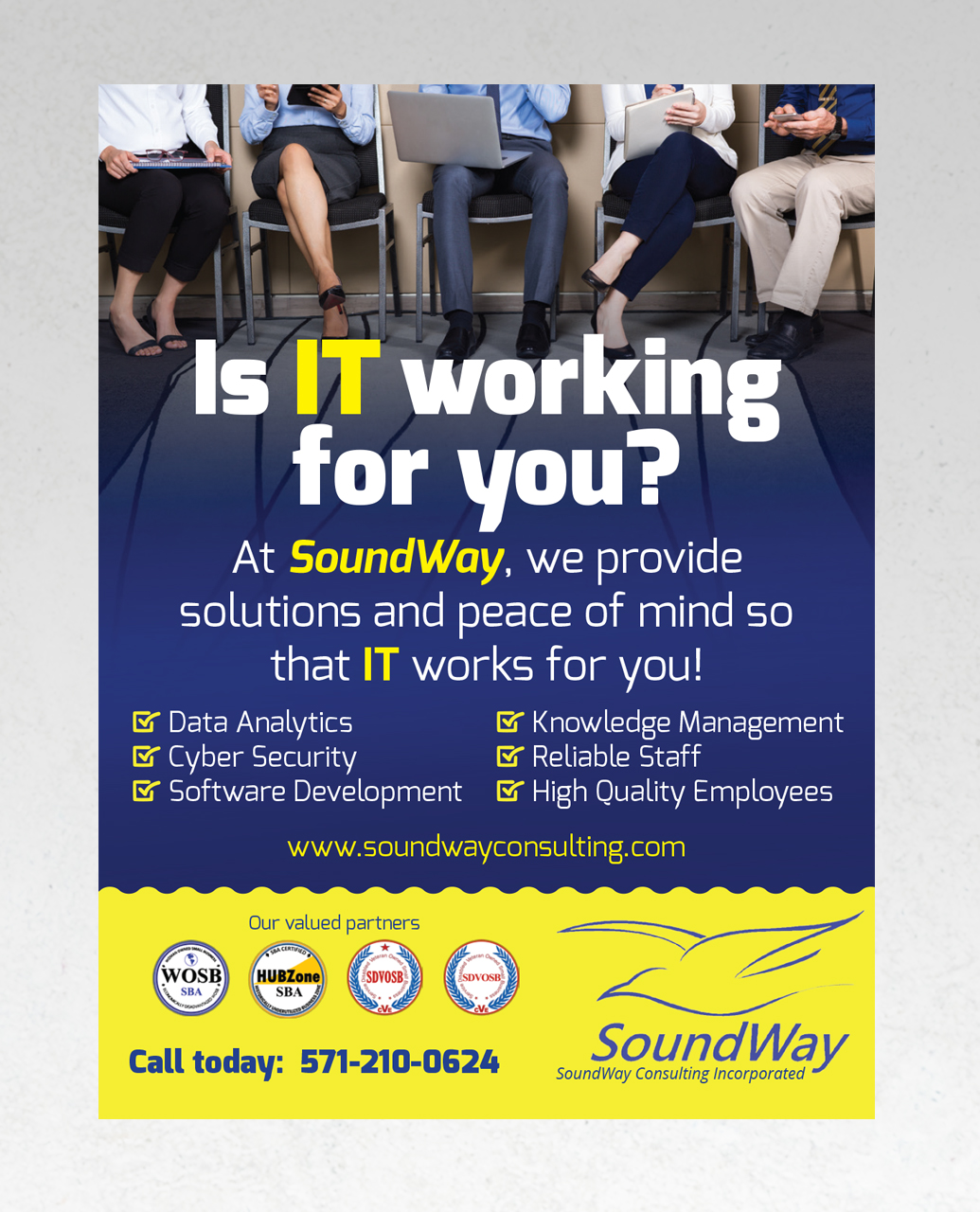 Advertisement Design by andrew3344 for SoundWay Consulting Incorporated | Design #15182375