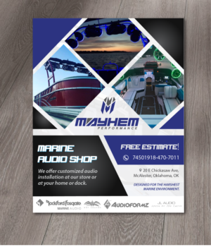 MAYHEM PERFORMANCE CUSTOM MARINE AUDIO  | Flyer Design by alex989