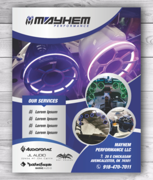 Design de Flyer par ecorokerz pour Mayhem Performance LLC | Design : #15183151
