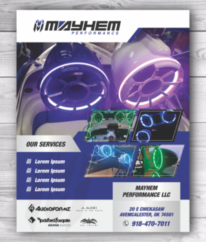 Design de Flyer par ecorokerz pour Mayhem Performance LLC | Design : #15183152