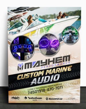 MAYHEM PERFORMANCE CUSTOM MARINE AUDIO  | Flyer Design by SAI DESIGNS