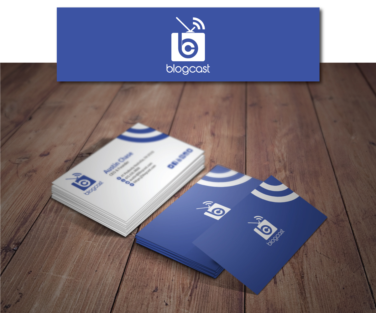 Business Card Design by M.Pirs for Blogcast.com | Design #15198074