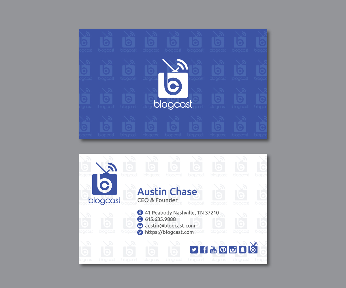 Business Card Design by M.Pirs for Blogcast.com | Design #15354472