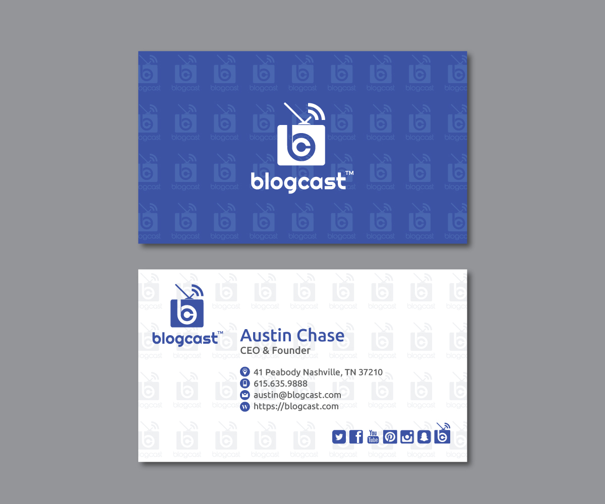 Diseño de Tarjeta de Presentación por M.Pirs para Blogcast.com | Diseño #15365832