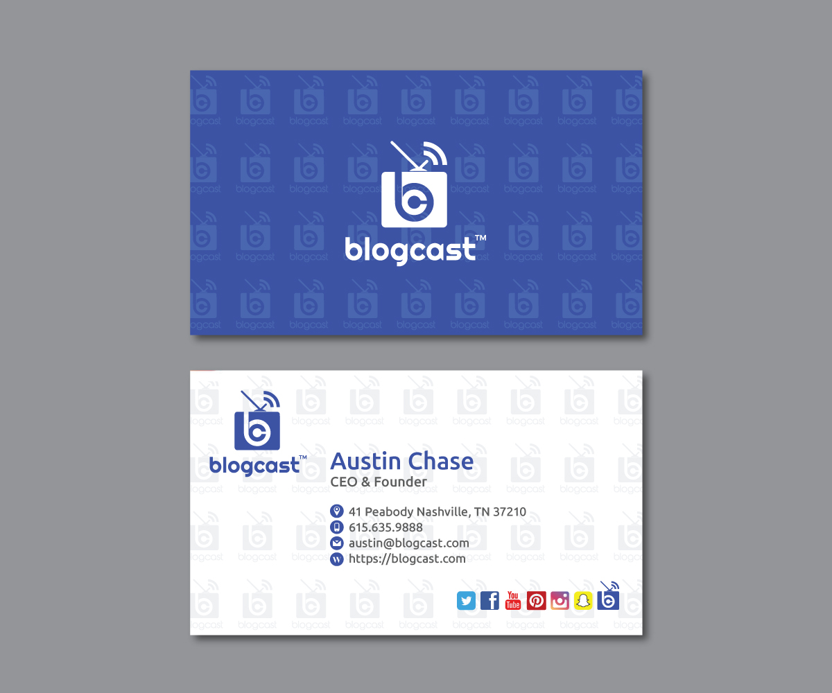 Diseño de Tarjeta de Presentación por M.Pirs para Blogcast.com | Diseño #15378987