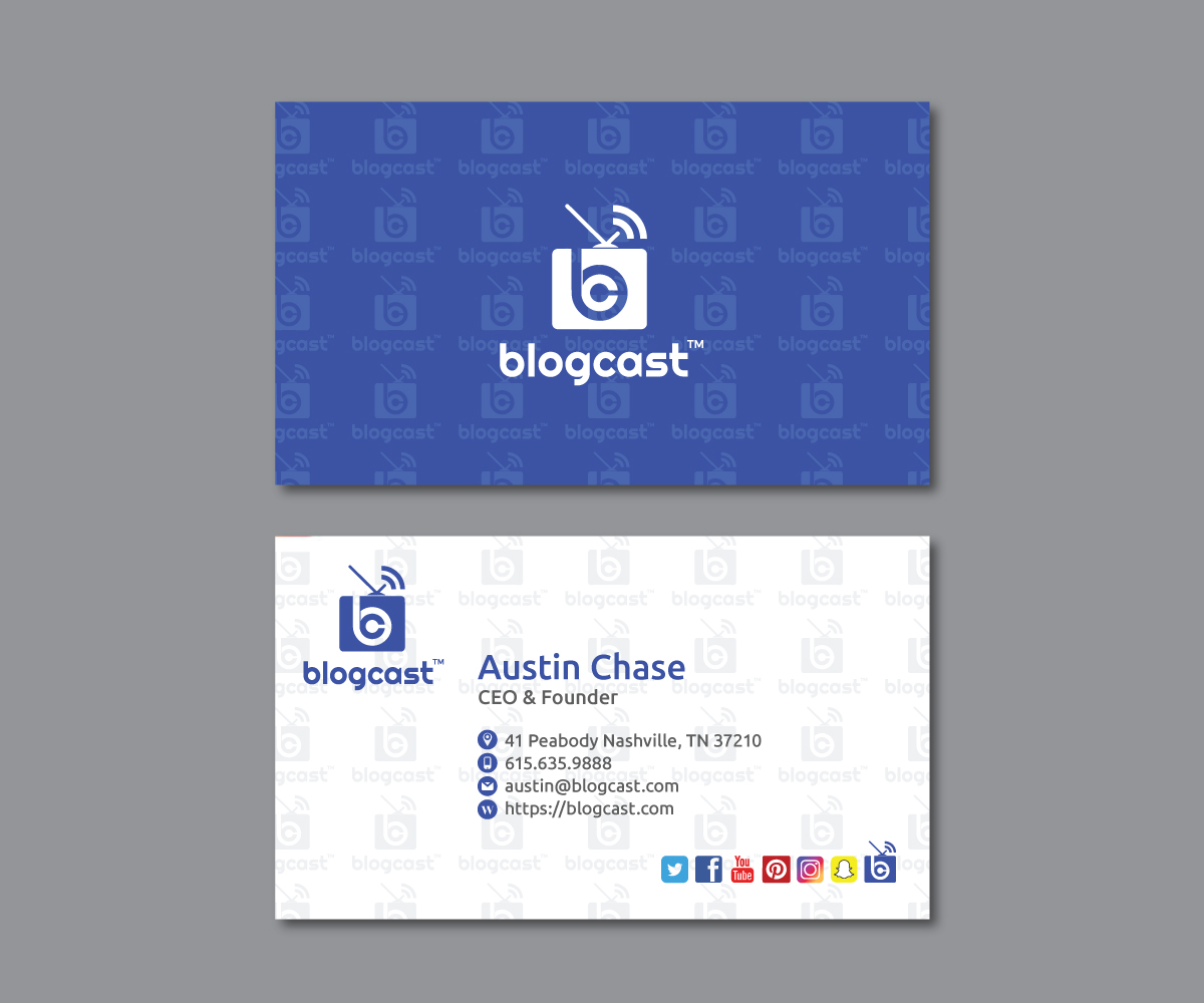 Design de Carte de Visite par M.Pirs pour Blogcast.com | Design #15381051