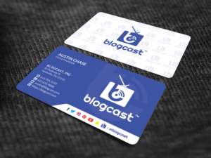 BLOGCAST | Business Card Design by Sandaruwan