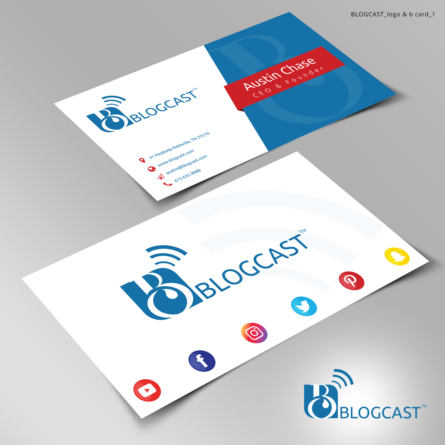 Visitenkarten-Design von Sketchweb für Blogcast.com | Design #15202982