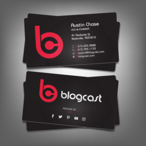 Business Card Design by adiazudin for Blogcast.com | Design #15254023