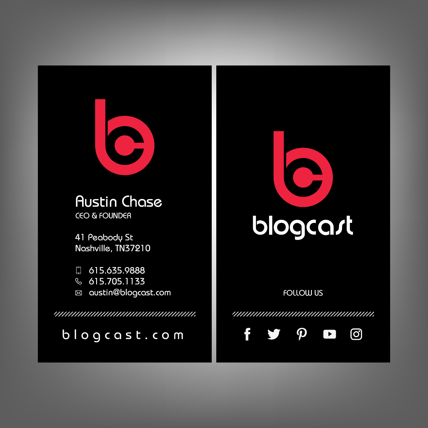 Business Card Design by adiazudin for Blogcast.com | Design #15254075