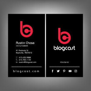 BLOGCAST | Business Card Design by adiazudin