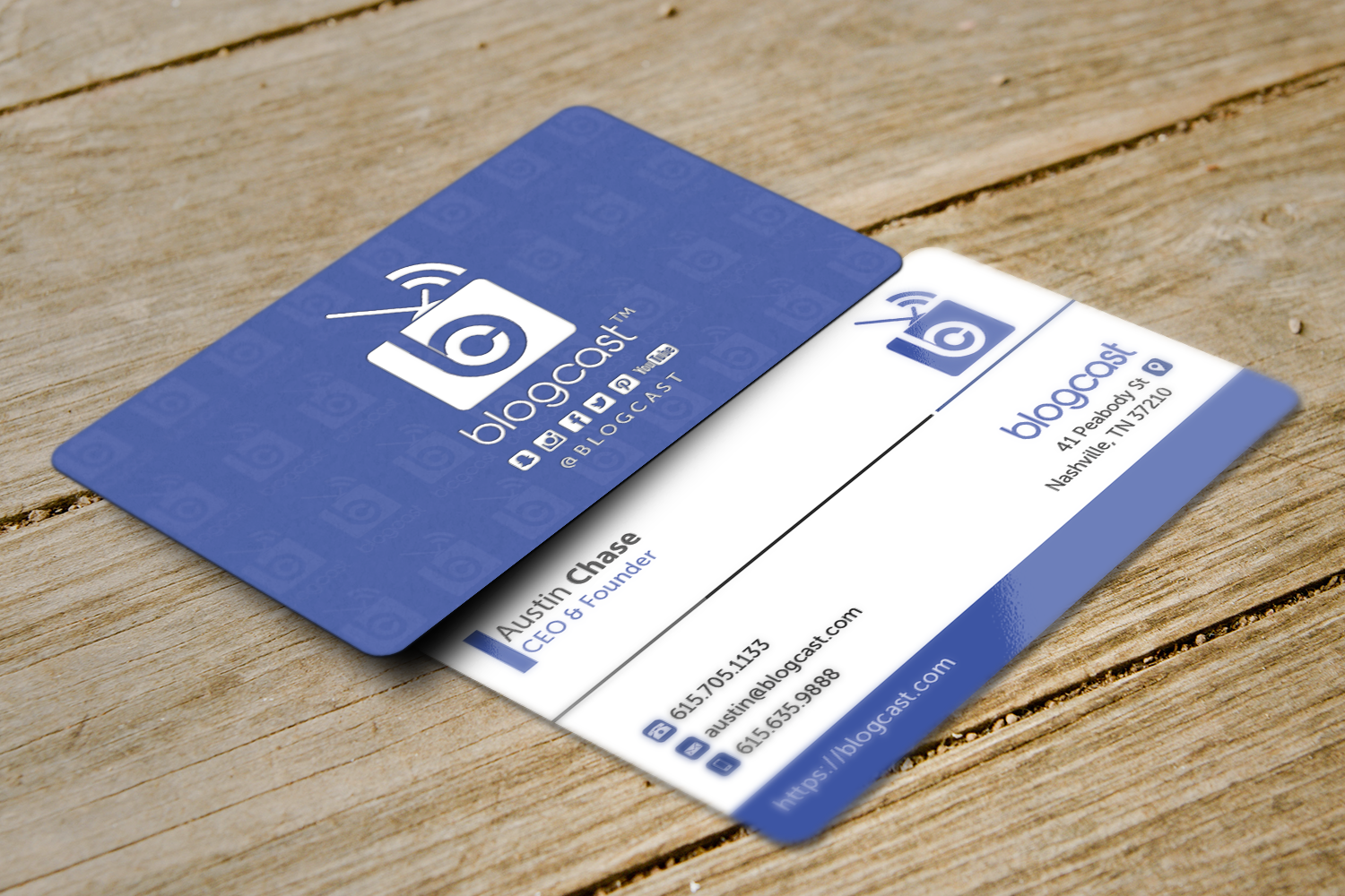 Visitenkarten-Design von Riz' für Blogcast.com | Design #15185503