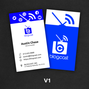 Business Card Design by AS for Blogcast.com | Design: #15190561