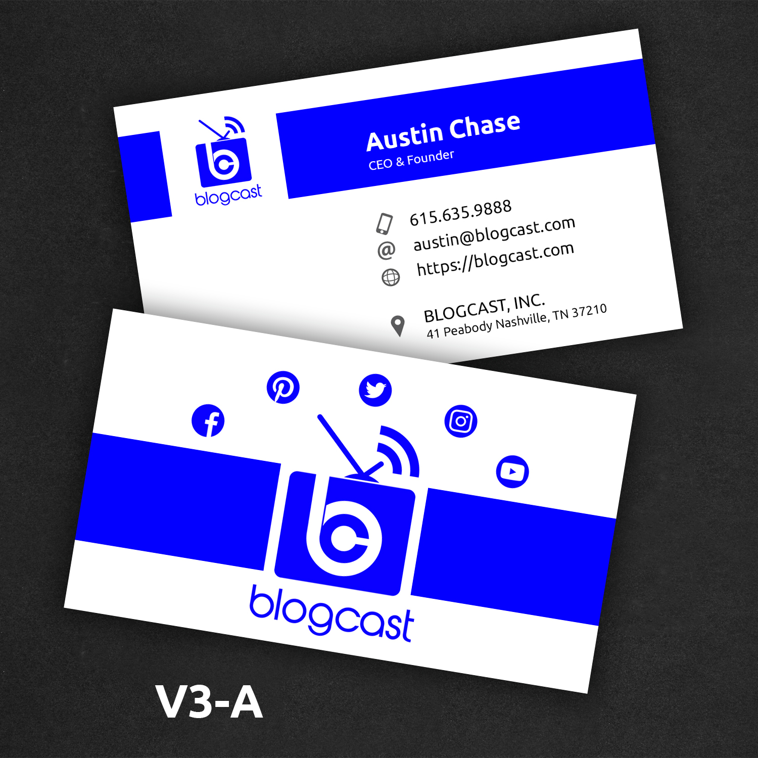 Business Card Design by AS for Blogcast.com | Design #15199716