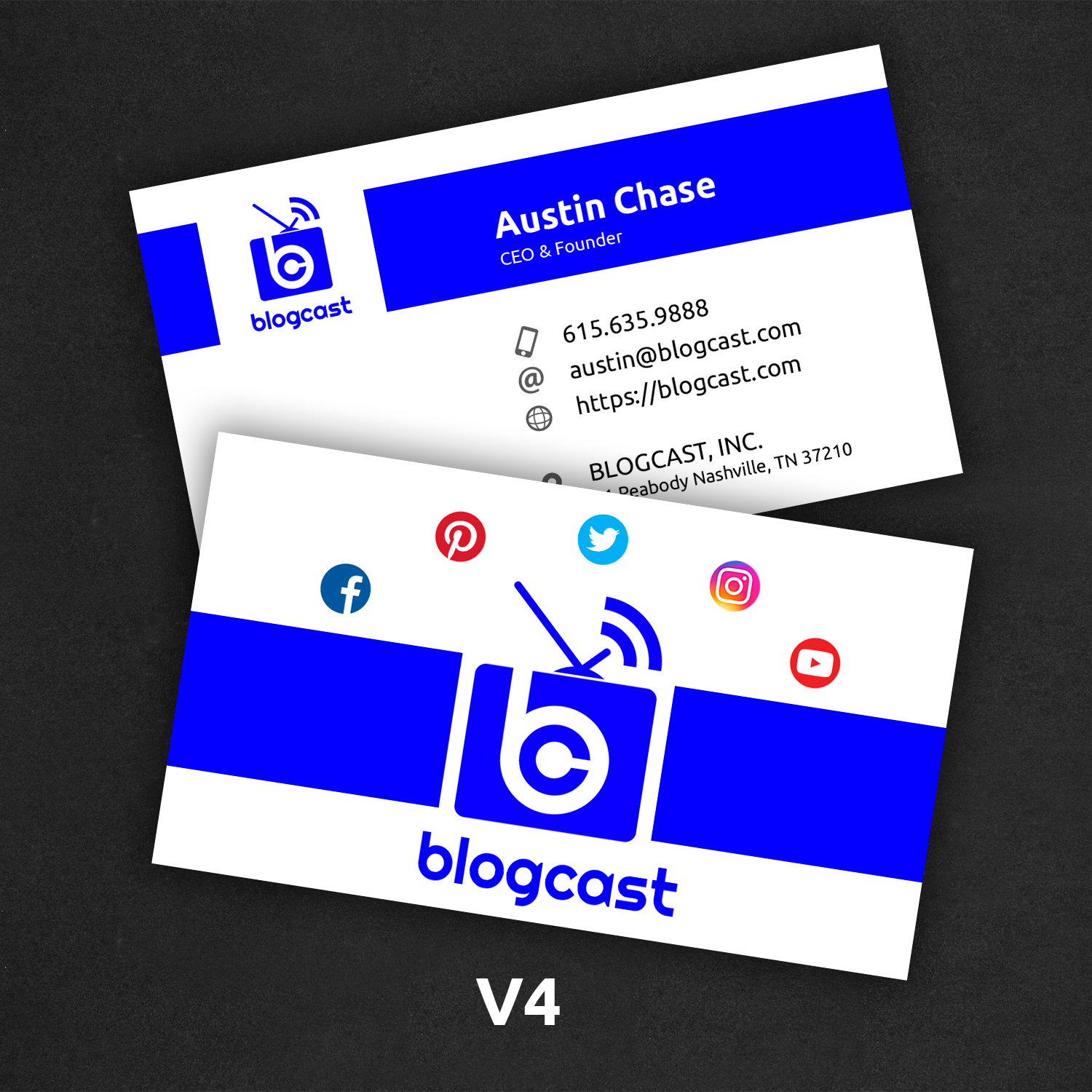 Business Card Design by AS for Blogcast.com | Design #15239230