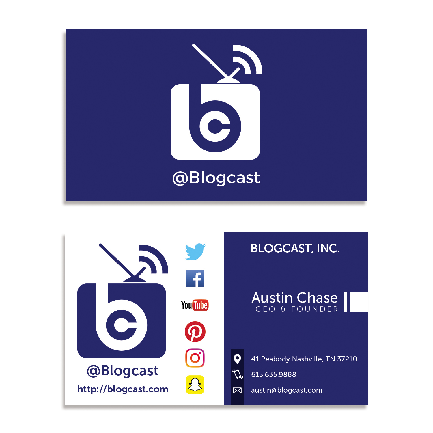 Diseño de Tarjeta de Presentación por Ana White para Blogcast.com | Diseño #15215291