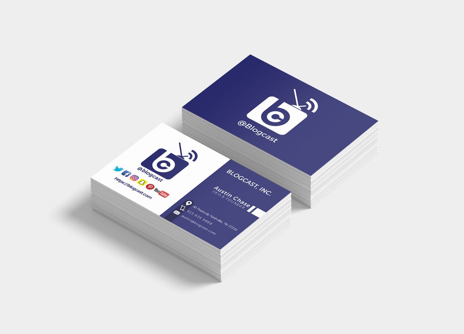 Business Card Design by Ana White for Blogcast.com | Design #15240198