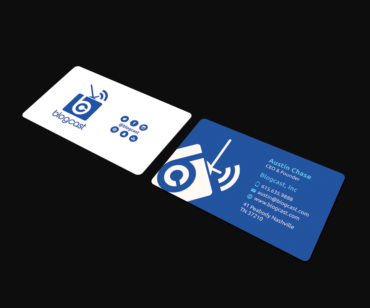 Business Card Design by JK18 for Blogcast.com | Design #15201925