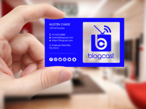 Business Card Design by Creations Box 2015 for Blogcast.com | Design: #15196888