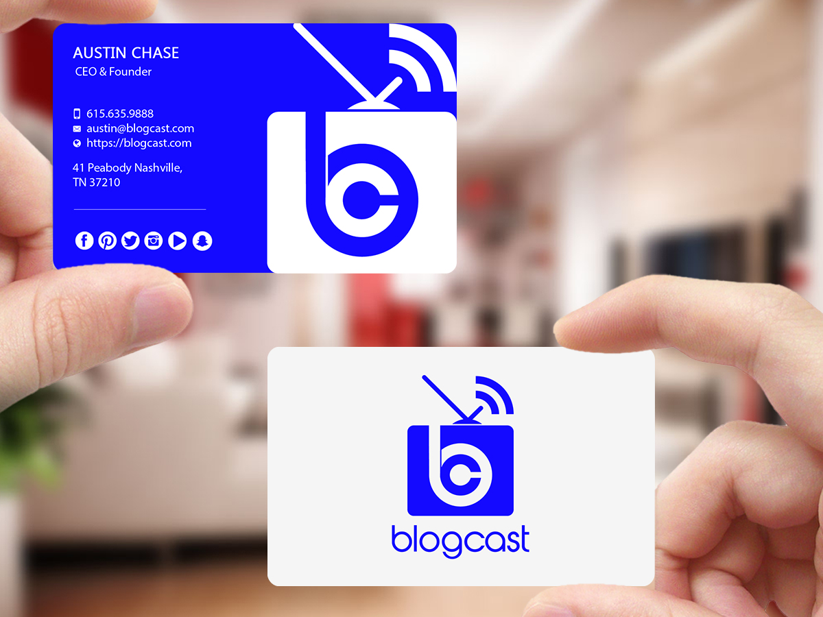 Visitenkarten-Design von Creations Box 2015 für Blogcast.com | Design #15196890