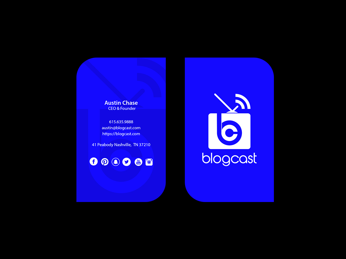 Business Card Design by Creations Box 2015 for Blogcast.com | Design #15196915