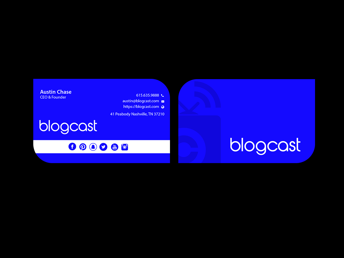 Business Card Design by Creations Box 2015 for Blogcast.com | Design #15196916