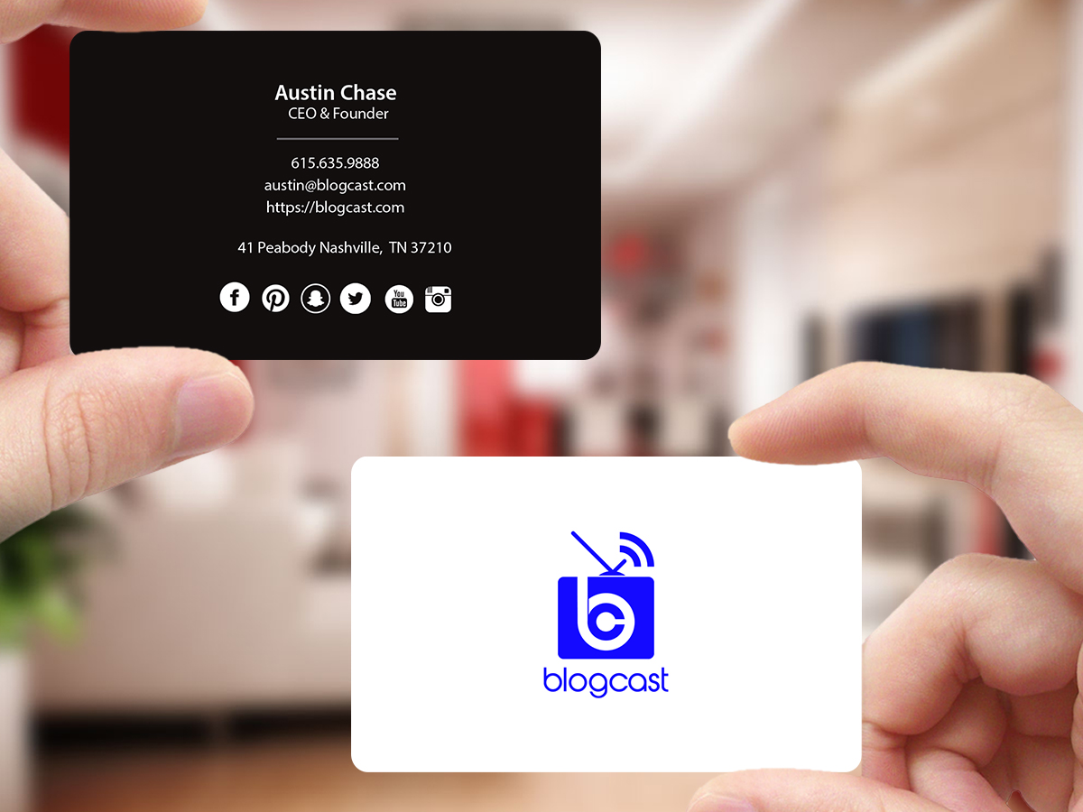 Business Card Design by Creations Box 2015 for Blogcast.com | Design #15196917