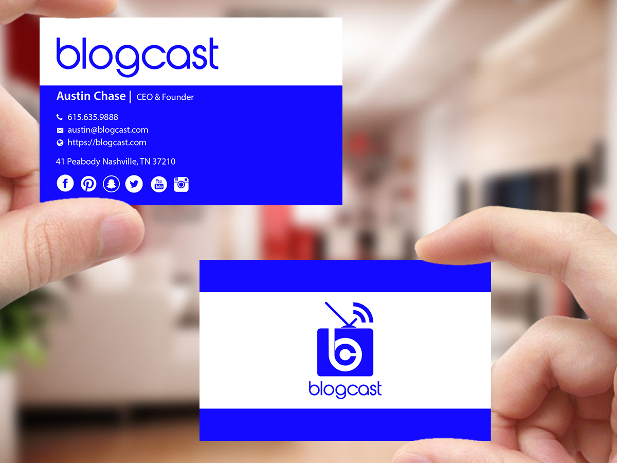 Business Card Design by Creations Box 2015 for Blogcast.com | Design #15196920