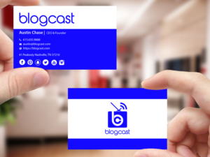 Business Card Design by Creations Box 2015 for Blogcast.com | Design: #15196920