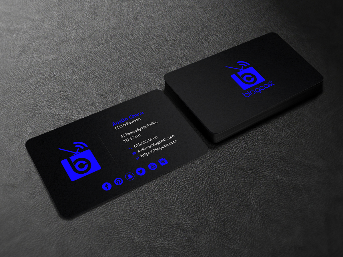 Business Card Design by Creations Box 2015 for Blogcast.com | Design #15196949