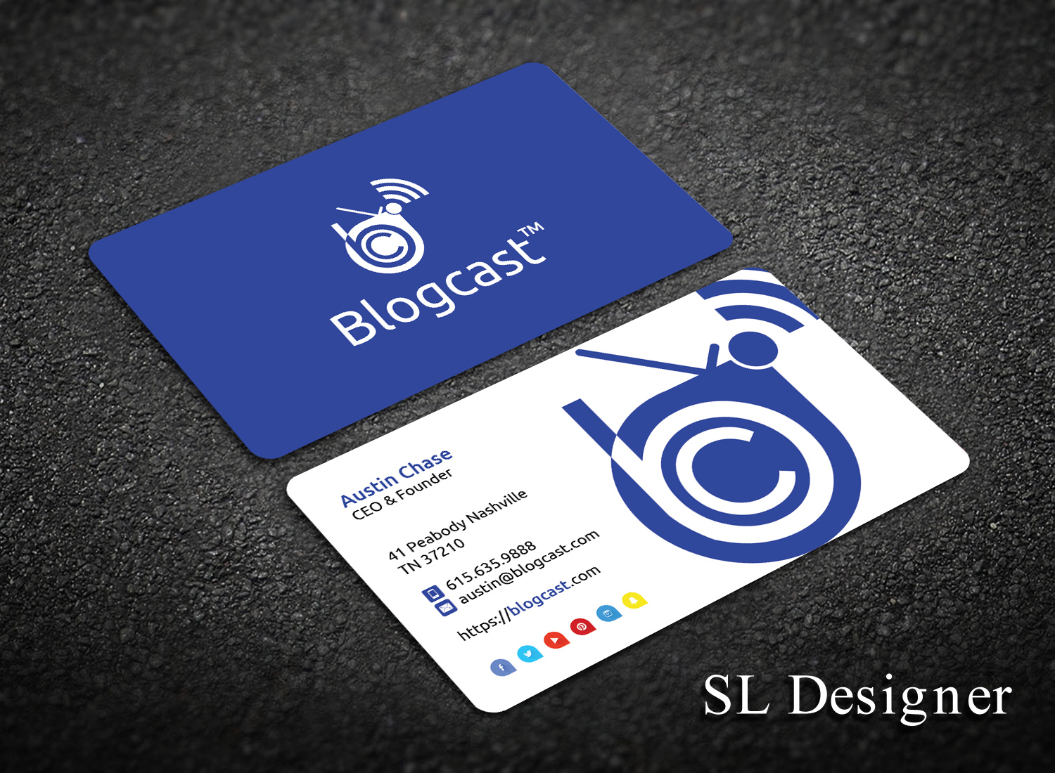 Business Card Design by SL Designer for Blogcast.com | Design #15185550