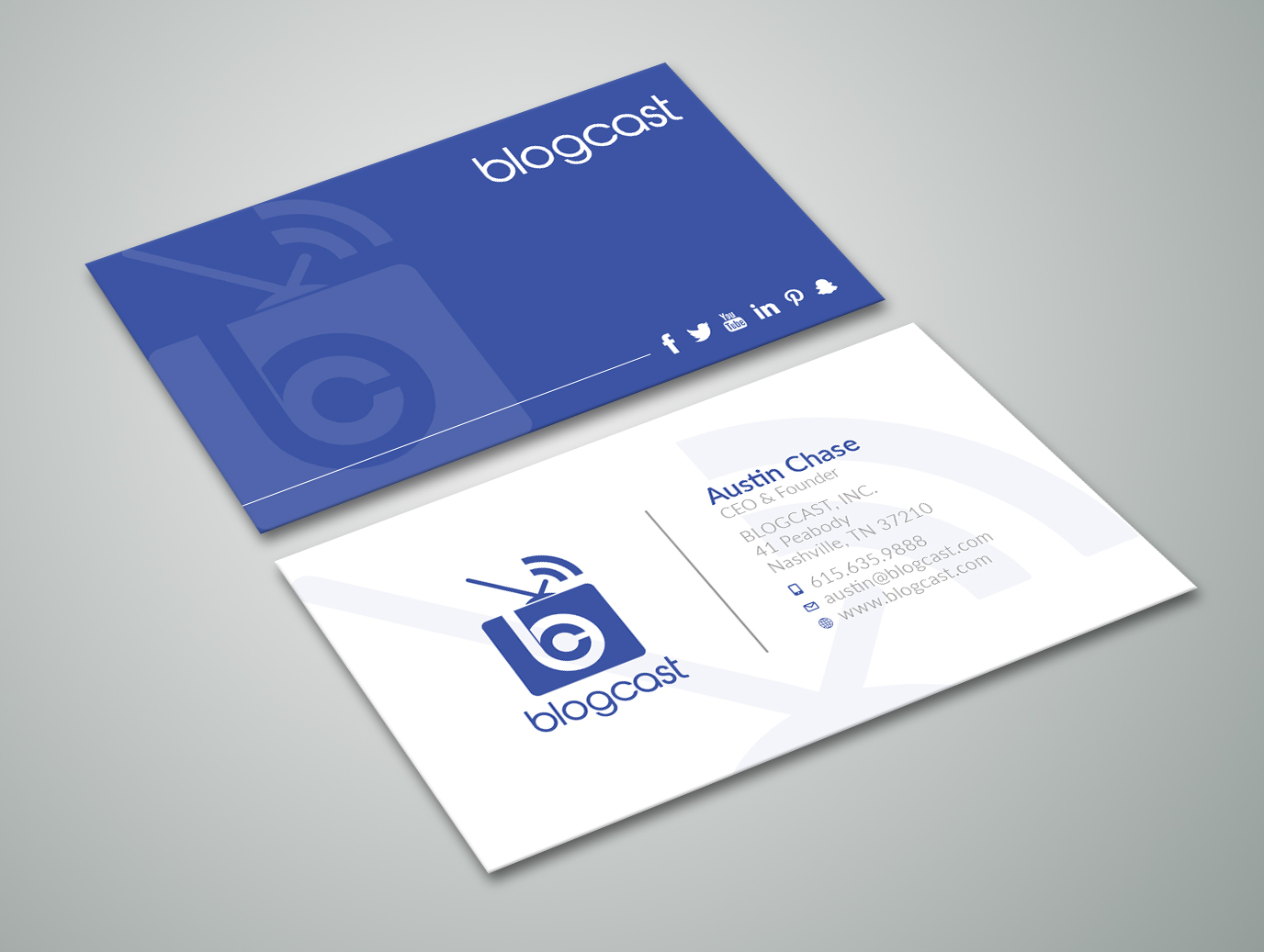 Design de Carte de Visite par Graphic Flame pour Blogcast.com | Design #15193008