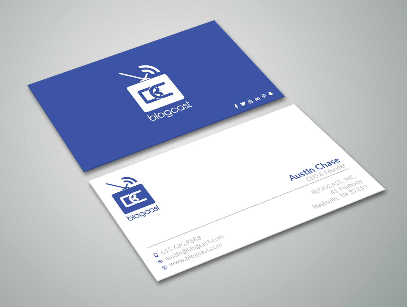 Design de Carte de Visite par Graphic Flame pour Blogcast.com | Design #15193010