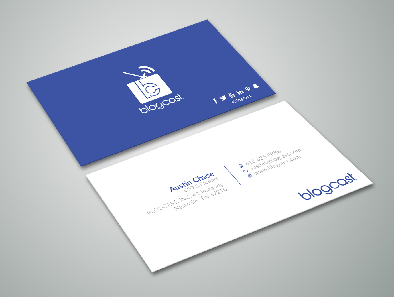 Business Card Design by Graphic Flame for Blogcast.com | Design #15193033