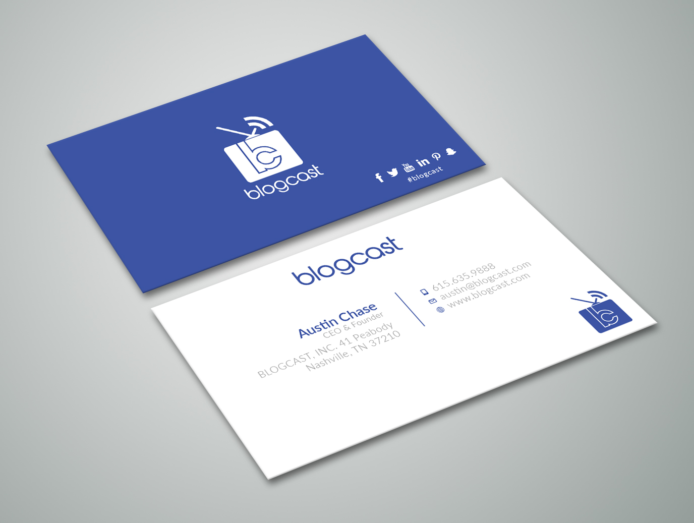 Business Card Design by Graphic Flame for Blogcast.com | Design #15193034