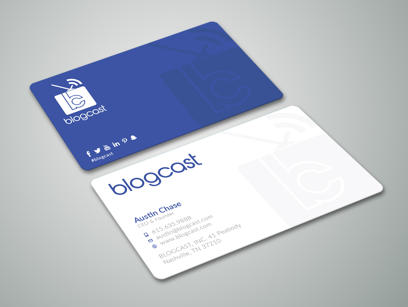 Business Card Design by Graphic Flame for Blogcast.com | Design #15193035